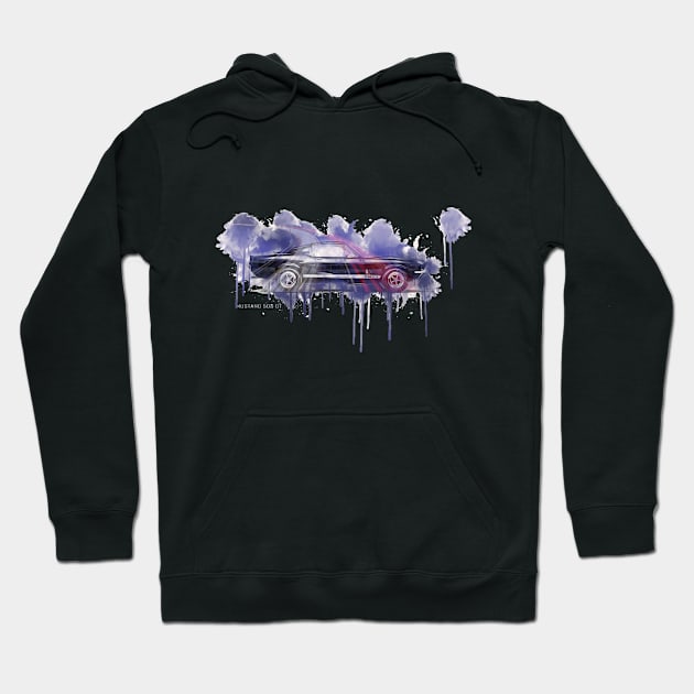 Ford Mustang GT 500 Splash Hoodie by AaaahEeeekStudio